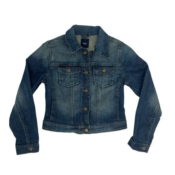 Gap Factory Kids Blue Denim Jean Jacket Size Medium M - Picture 5 of 6